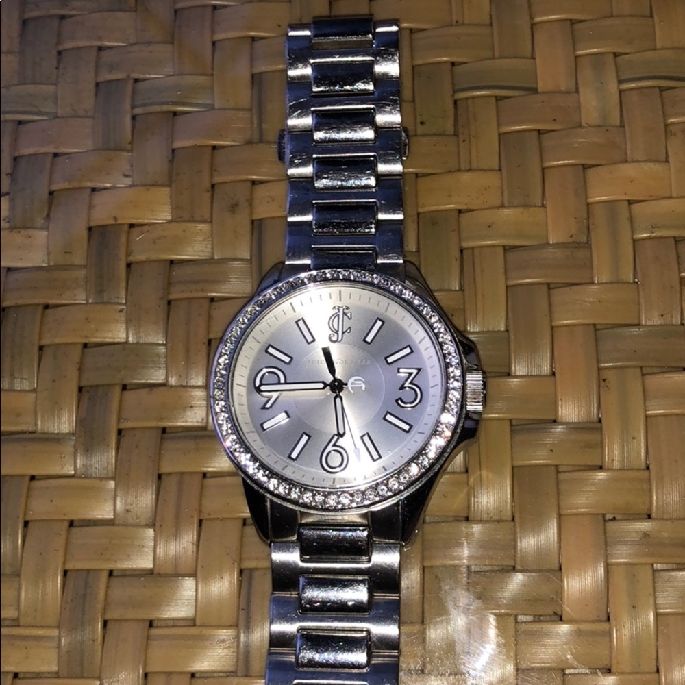 Juicy Couture Silver Watch with rhinestones